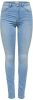 Only Alleen lichtblauw Royal HW Skinny Fit Jeans , Blauw, Dames online kopen